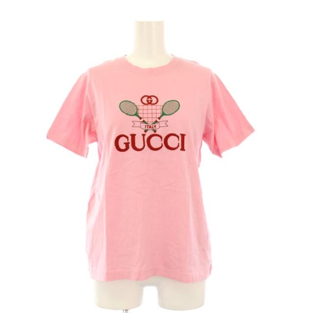 中古】グッチ GUCCI テニスラケット 刺繍 Tシャツ カットソー 半袖 XXS