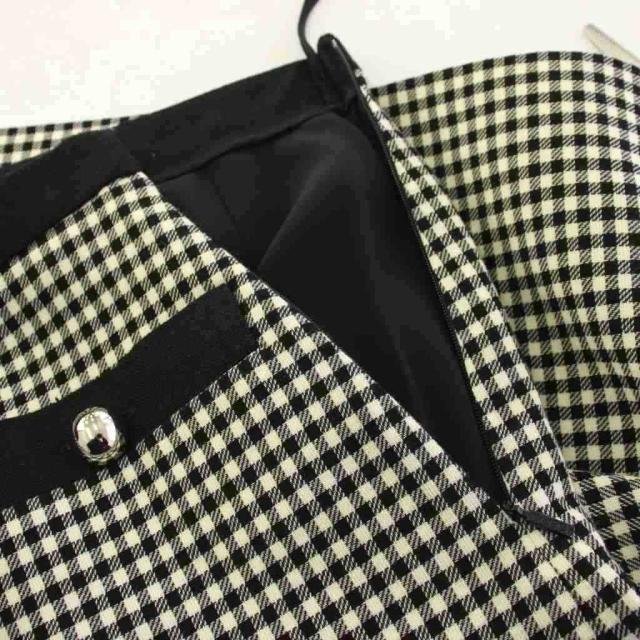 【中古】グッチ GUCCI タイトスカート ミニ ギンガムチェック 38 白 黒 740533 /KH レディース_5