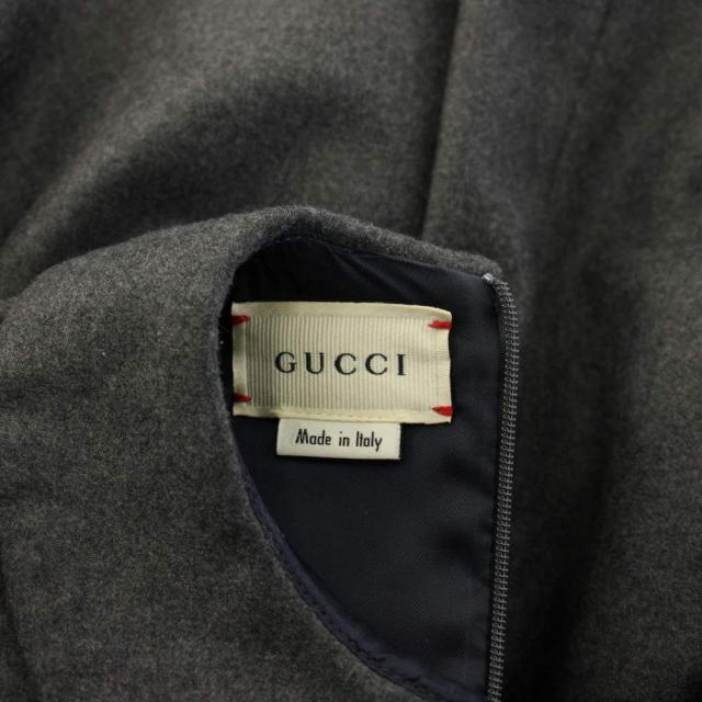 【中古】グッチ GUCCI ワンピース 長袖 ひざ丈 刺繍 4 グレー 629506 /KH キッズ_2