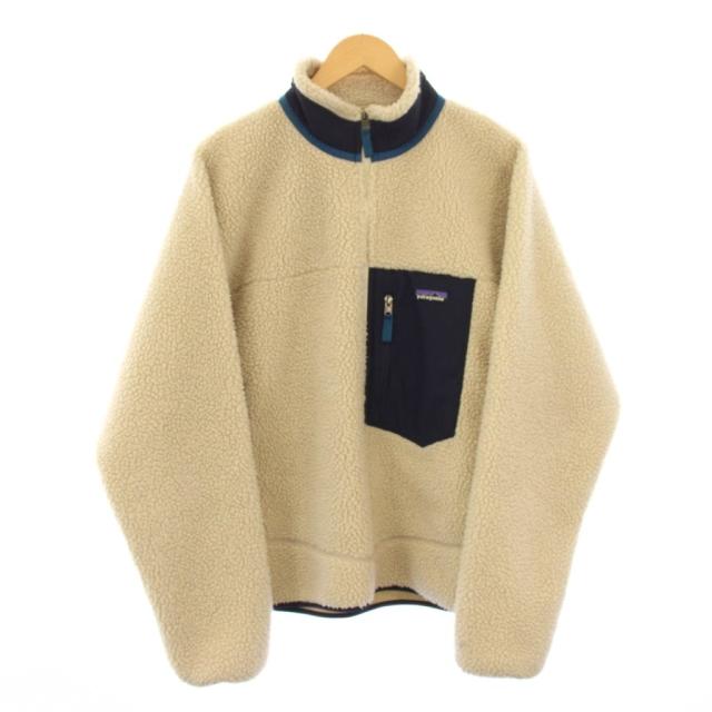 【中古】パタゴニア Patagonia クラッシックレトロXジャケット フリースジャケット ボア M ベージュ 23056 /KH メンズ