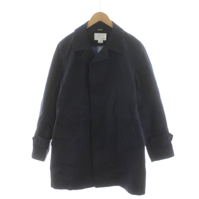 【中古】ナナミカ nanamica GORE-TEX ゴアテックス ステンカラーコート ロング丈 M 紺 ネイビー SUBF100 /AN6
