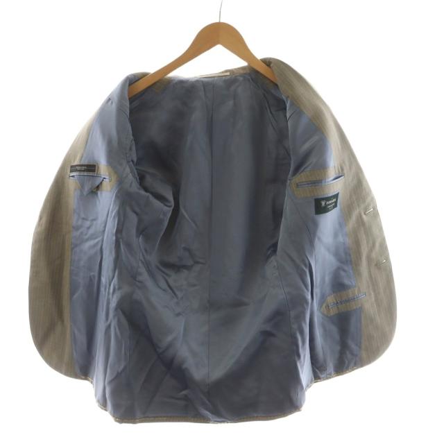 【中古】ドーメル Takizawa Shigeru テーラードジャケット シングル ストライプ柄 ウール 44 ベージュ_3