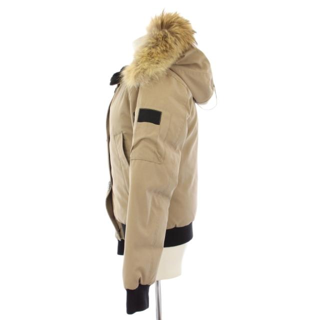 【中古】カナダグース CANADA GOOSE LABRADOR ダウンジャケット フーディ ファー S ベージュ 7967JLR /KH レディース_1