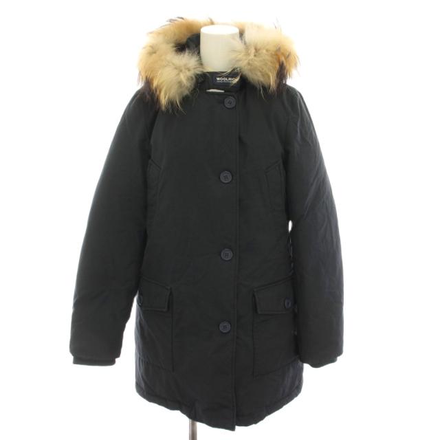 【中古】ウールリッチ アークティックパーカ ダウンコート ラクーンファー XS 紺 ベージュ 1502250 レディース