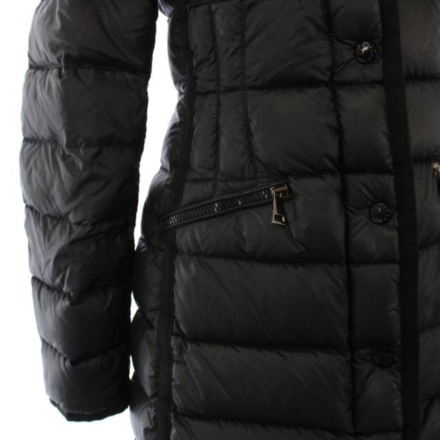 【中古】モンクレール MONCLER HERMINE ダウンコート フーディ ミドル丈 00 黒 B20934930005 /KH レディース_5