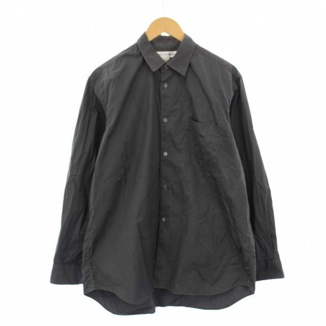 【中古】コムデギャルソンシャツ COMME des GARCONS SHIRT WIDE CLASSIC ワイドクラシックシャツ 長袖 M グレー