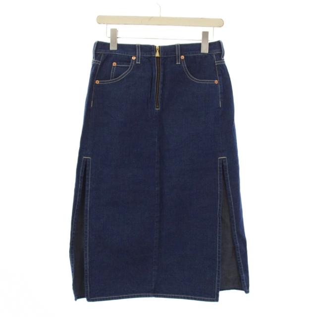 【中古】グッチ GUCCI デニムスカート タイト ロング サイドスリット 38 青 708851 /KH レディース