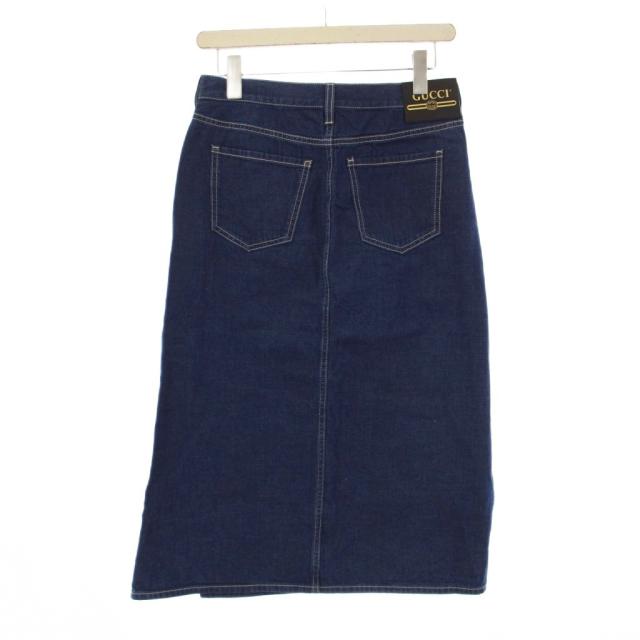 【中古】グッチ GUCCI デニムスカート タイト ロング サイドスリット 38 青 708851 /KH レディース_1