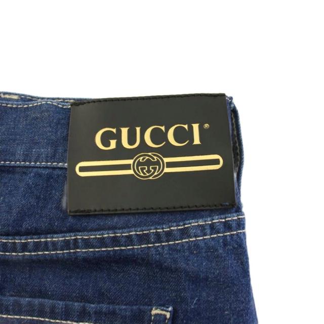 【中古】グッチ GUCCI デニムスカート タイト ロング サイドスリット 38 青 708851 /KH レディース_6