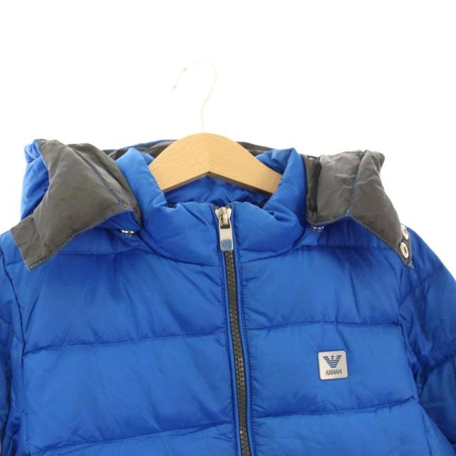 【中古】アルマーニ ジュニア ARMANI Jr ダウンジャケットフーディ ジップアップ 8A 青 /KH キッズ_3