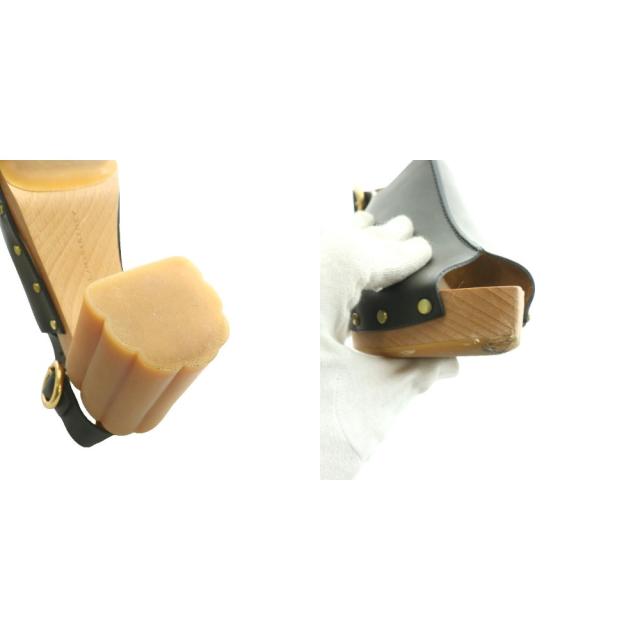 【中古】ステラマッカートニー STELLA McCARTNEY デイジースタッズ サンダル 35 黒 ブラック 茶 ブラウン /SS ■OS_8
