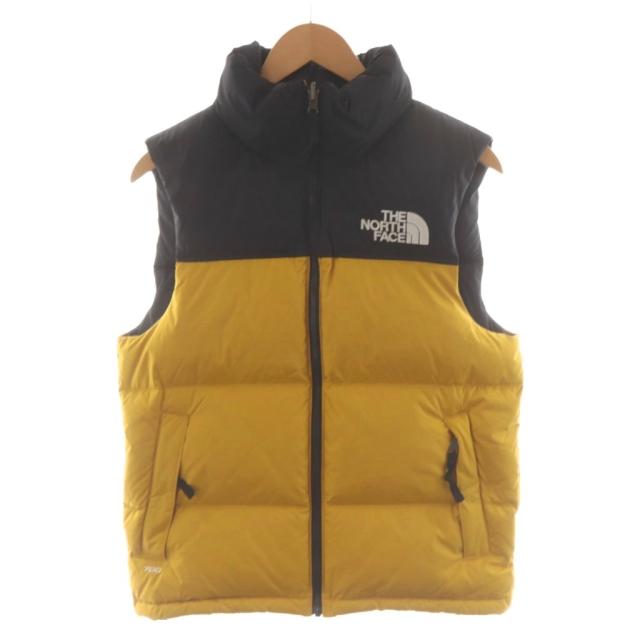 【中古】ザノースフェイス THE NORTH FACE 1996 RETRO NUPTSE VEST ダウンベスト 上着 XS 黄 イエロー 黒 ブラック
