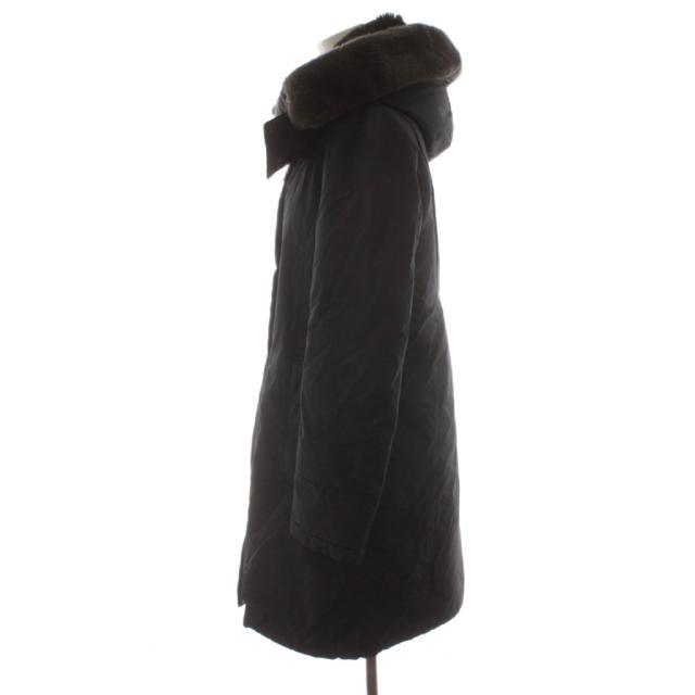 【中古】ウールリッチ WOOLRICH BOW BRIDGE ダウンコート ロング丈 アウター フード ラビットファー S 黒 ブラック_1
