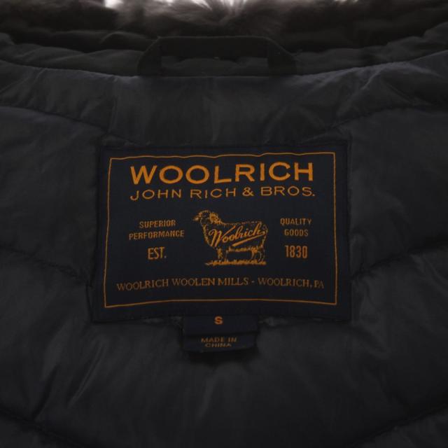 【中古】ウールリッチ WOOLRICH BOW BRIDGE ダウンコート ロング丈 アウター フード ラビットファー S 黒 ブラック_3