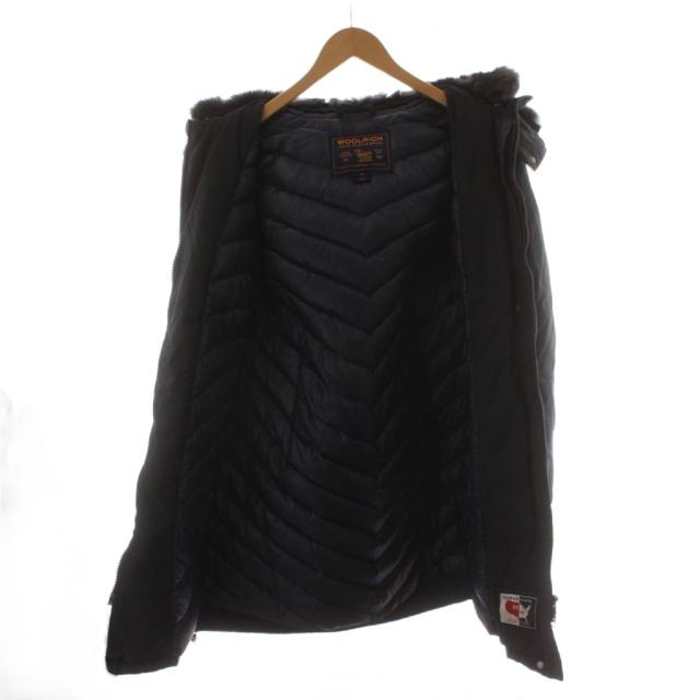 【中古】ウールリッチ WOOLRICH BOW BRIDGE ダウンコート ロング丈 アウター フード ラビットファー S 黒 ブラック_4