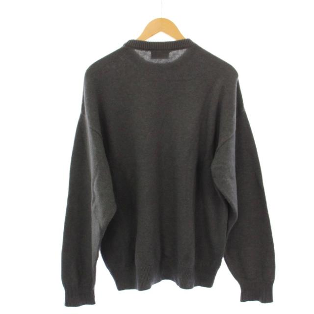 【中古】バレンシアガ BALENCIAGA WARDROBE 21AW ニット セーター 長袖 エンブレム刺繍 カシミヤ XS グレー 675276_1
