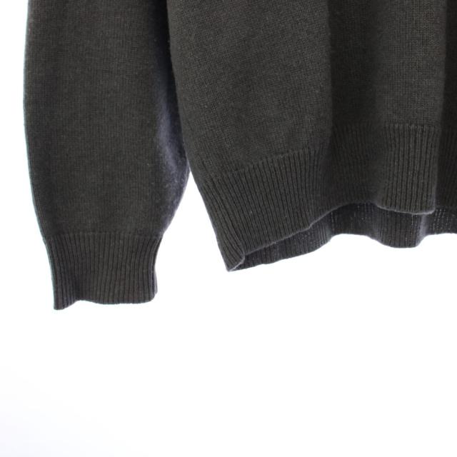 【中古】バレンシアガ BALENCIAGA WARDROBE 21AW ニット セーター 長袖 エンブレム刺繍 カシミヤ XS グレー 675276_5