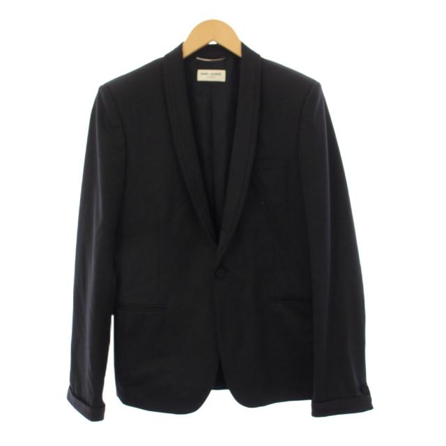 SAINT LAURENT PARIS ショールカラー黒ジャケット 中古】サンローラン パリ SAINT LAURENT PARIS ショールカラー
