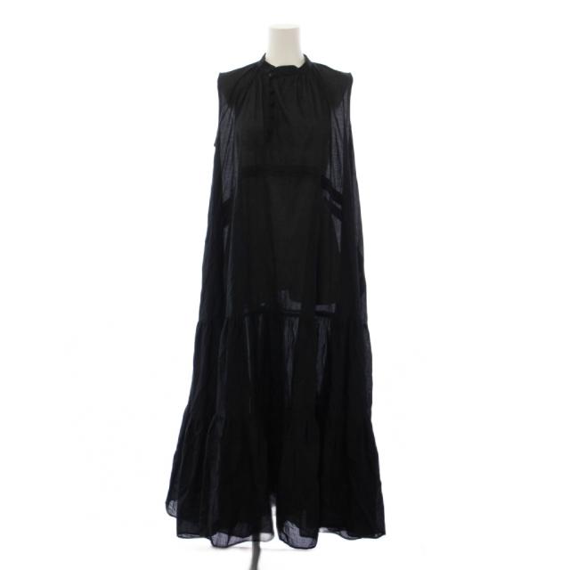【中古】エズミ EZUMi 24SS ワンピース ロング ノースリーブ S 黒 YESS24OP04 /BM レディース
