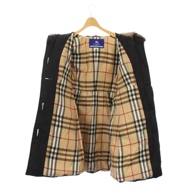 【中古】バーバリーブルーレーベル BURBERRY BLUE LABEL ダウンコート ミドル丈 裏地ノバチェック フォックスファー_7