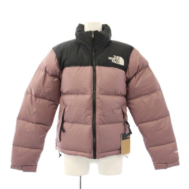 【中古】未使用品 ザノースフェイス レトロヌプシジャケット ダウン スタンドカラー アウター ショート丈 紫 黒