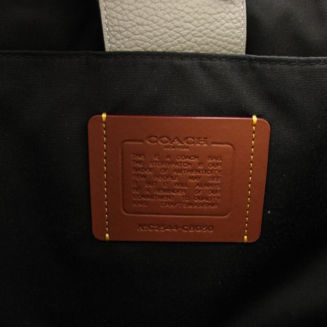 【中古】コーチ COACH ワーナーデュアルハンドルトートバッグ ハンドバッグ 2WAY レザー グレー CBG50 /BM レディース_4