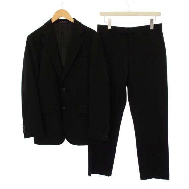 【中古】ポールスミス PAUL SMITH シングルスーツ テーラードジャケット パンツ スラックス L 黒 PF-BH-77334 77335