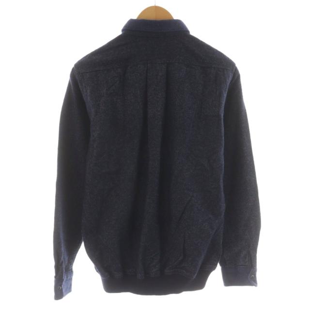 【中古】サカイ sacai ボタンダウンシャツ 長袖 ウール 2 紺 ネイビー 14-00650M /AN40 メンズ_1