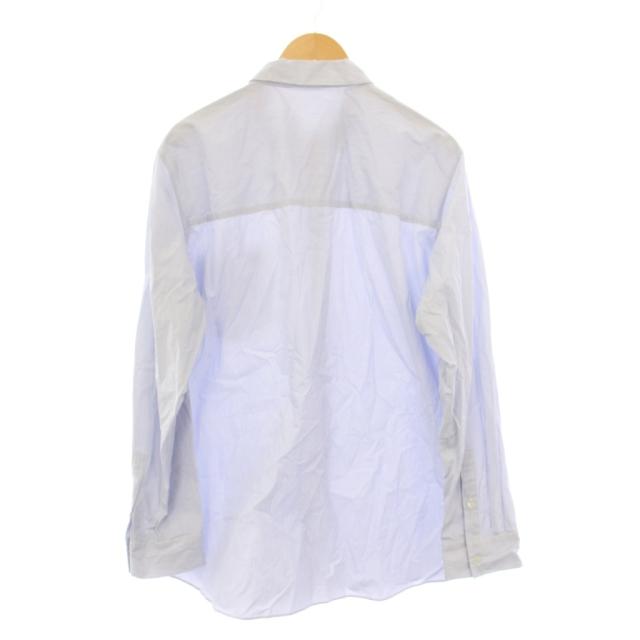 【中古】エイトン ATON GIZA STRIPE STANDARD SHIRT ストライプスタンダードシャツ 長袖 06 青 BLAGSM1001 /KH メンズ_1