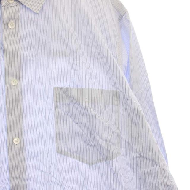 【中古】エイトン ATON GIZA STRIPE STANDARD SHIRT ストライプスタンダードシャツ 長袖 06 青 BLAGSM1001 /KH メンズ_4