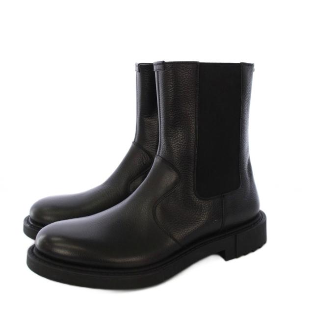 【中古】サルヴァトーレフェラガモ Salvatore Ferragamo LORENO サイドゴアブーツ ミドル丈 レザー 8.5 黒 /KH メンズ_1