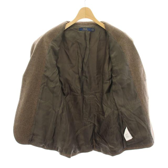 【中古】ポロ ラルフローレン POLO RALPH LAUREN テーラードジャケット シングル 千鳥格子柄 0 茶 レディース_3