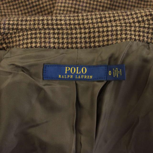 【中古】ポロ ラルフローレン POLO RALPH LAUREN テーラードジャケット シングル 千鳥格子柄 0 茶 レディース_4