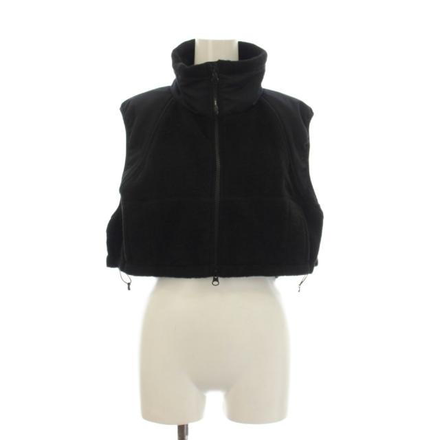 【中古】ハイク HYKE FLEECE CROPPED VEST フリースクロップドベスト ジップアップ OSFA 黒 232-17411 /KH レディース