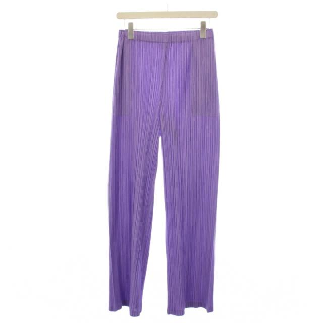【中古】プリーツプリーズ PLEATS PLEASE イッセイミヤケ THICKER BOTTOMS イージーパンツ プリーツ 5 ラベンダー