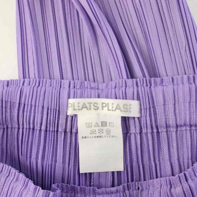 【中古】プリーツプリーズ PLEATS PLEASE イッセイミヤケ THICKER BOTTOMS イージーパンツ プリーツ 5 ラベンダー_2