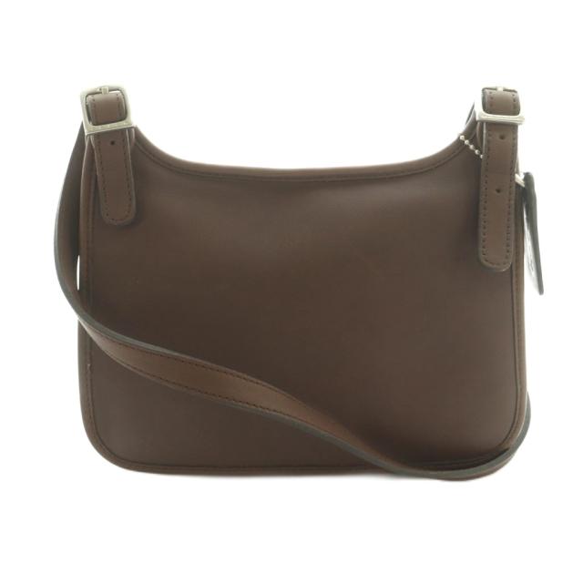 【中古】コーチ COACH ショルダーバッグ レザー フラップ 茶 9142 /MI レディース