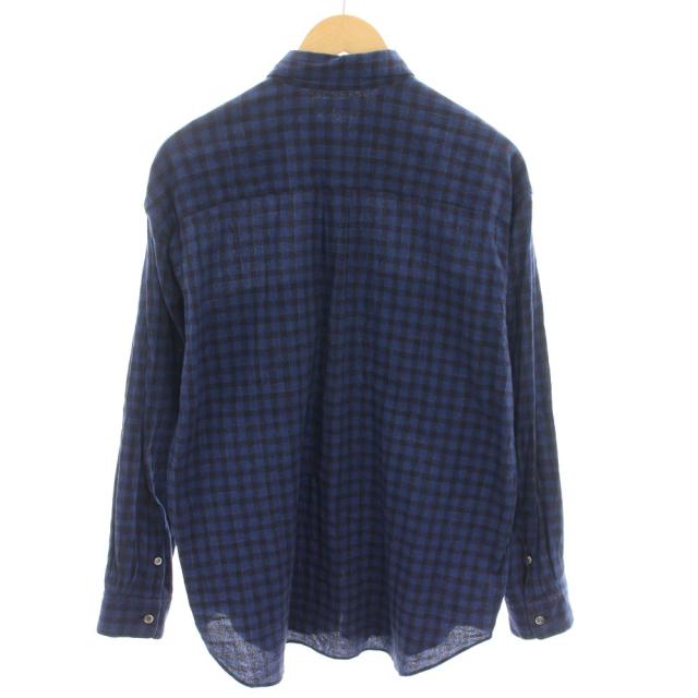 【中古】セブンバイセブン 7×7 シャツ 長袖 チェック柄 M 青 ブルー 紺 ネイビー SBSS18TSHC /YT メンズ_1