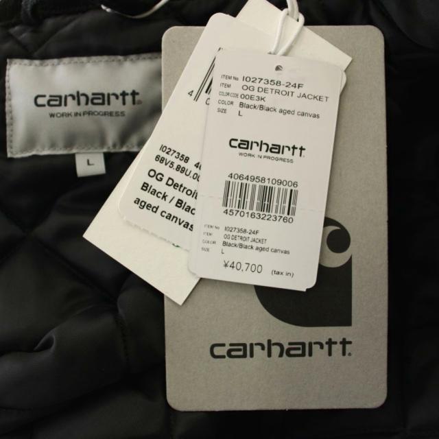 【中古】未使用品 カーハート carhartt 24AW OG DETROIT JACKET ダックジャケット 中綿 L 黒 ブラック I027358-24F_2