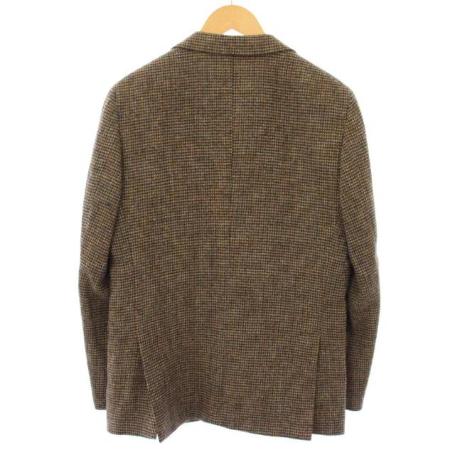 【中古】スーツセレクト Harris Tweed生地 ウール2釦ジャケット テーラードジャケット AB5 茶 JSJ2102 メンズ_1
