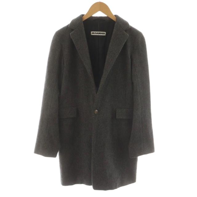 【中古】ジルサンダー JIL SANDER チェスターコート ロング丈 カシミヤ アウター 34 グレー /AN70 レディース