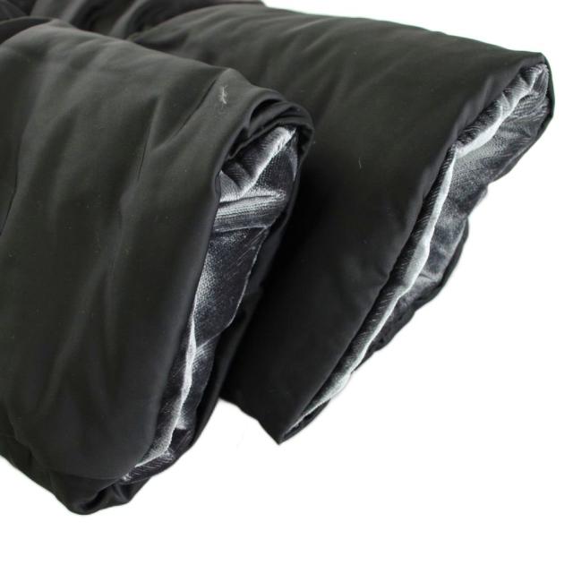 【中古】オールセインツ Lacey Reversible Puffer Coat リバーシブル ダウンコート ショート丈 ベロア US2 グレー 黒