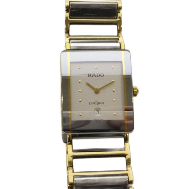 【中古】ラドー RADO ダイヤSTAR 腕時計 アナログ 2針 クォーツ シルバー色 ゴールド色 160.0381.3 /AN3 メンズ
