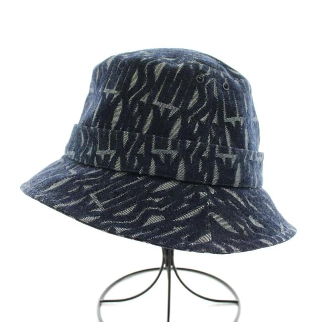 【中古】クリスチャンディオール TEDDY ALLOVER SMALL BRIM BUCKET HAT バケットハット バケハ デニム ロゴ 58