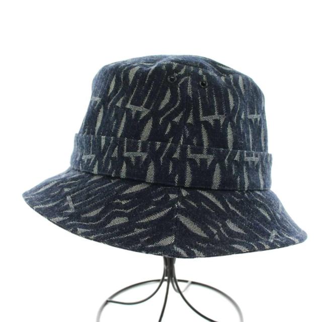 【中古】クリスチャンディオール TEDDY ALLOVER SMALL BRIM BUCKET HAT バケットハット バケハ デニム ロゴ 58_1