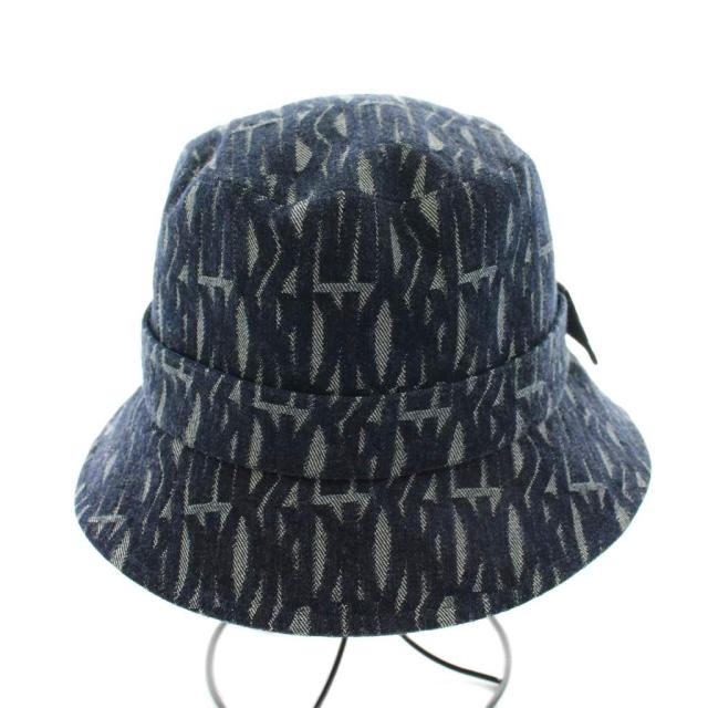【中古】クリスチャンディオール TEDDY ALLOVER SMALL BRIM BUCKET HAT バケットハット バケハ デニム ロゴ 58_2