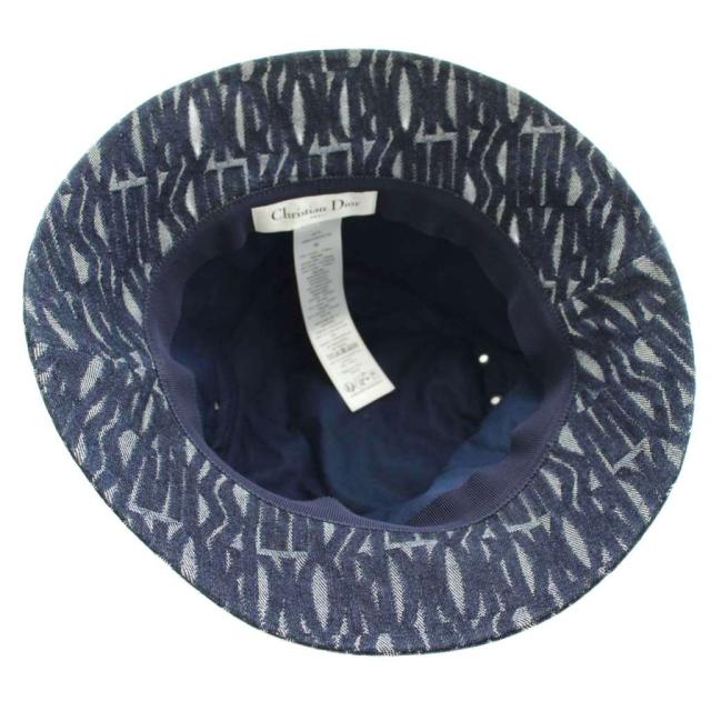 【中古】クリスチャンディオール TEDDY ALLOVER SMALL BRIM BUCKET HAT バケットハット バケハ デニム ロゴ 58_3