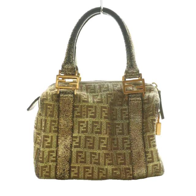 【中古】フェンディ FENDI ズッキーノ ミニ ボストンバッグ ハンド ゴールドカラー /SS ■OS ■OH レディース_1