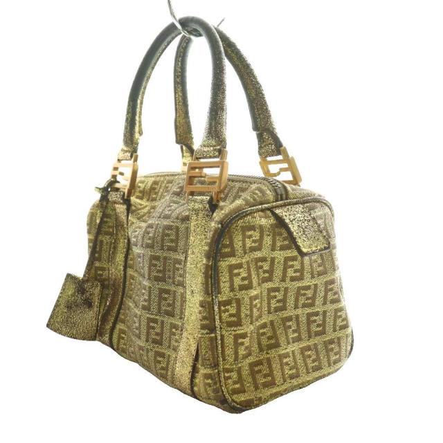【中古】フェンディ FENDI ズッキーノ ミニ ボストンバッグ ハンド ゴールドカラー /SS ■OS ■OH レディース_2