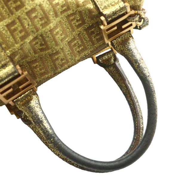 【中古】フェンディ FENDI ズッキーノ ミニ ボストンバッグ ハンド ゴールドカラー /SS ■OS ■OH レディース_4